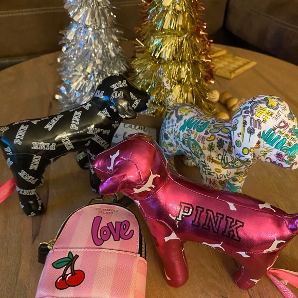 NWT VICTORIAS SECRET KEYCHAIN PURSE PINK DOGS - Picture 4 of 6